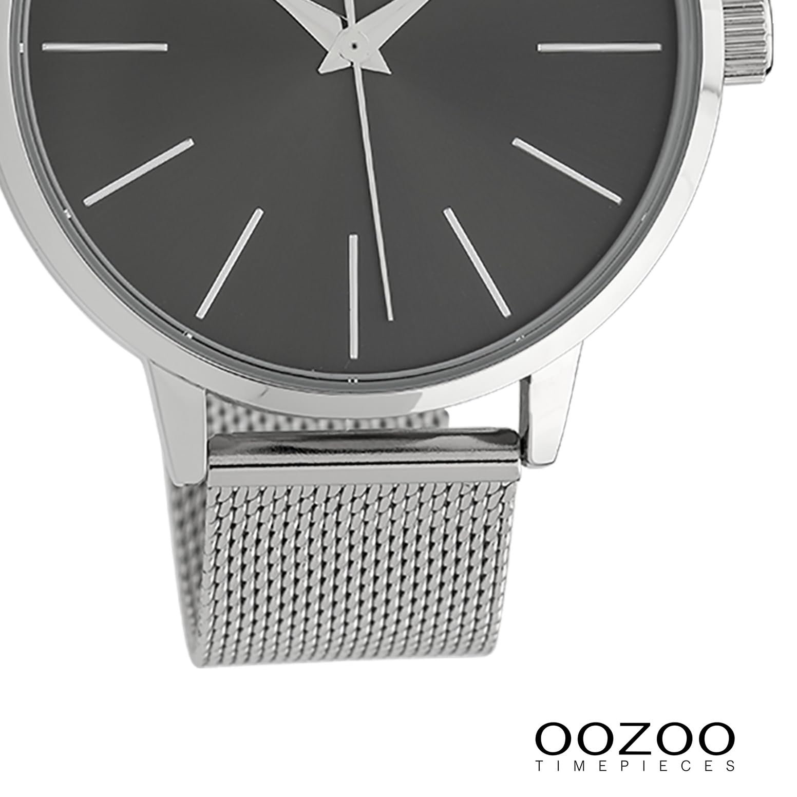 Женские часы Oozoo C10007, серебристо-серый/серебристый, браслет, фото №3