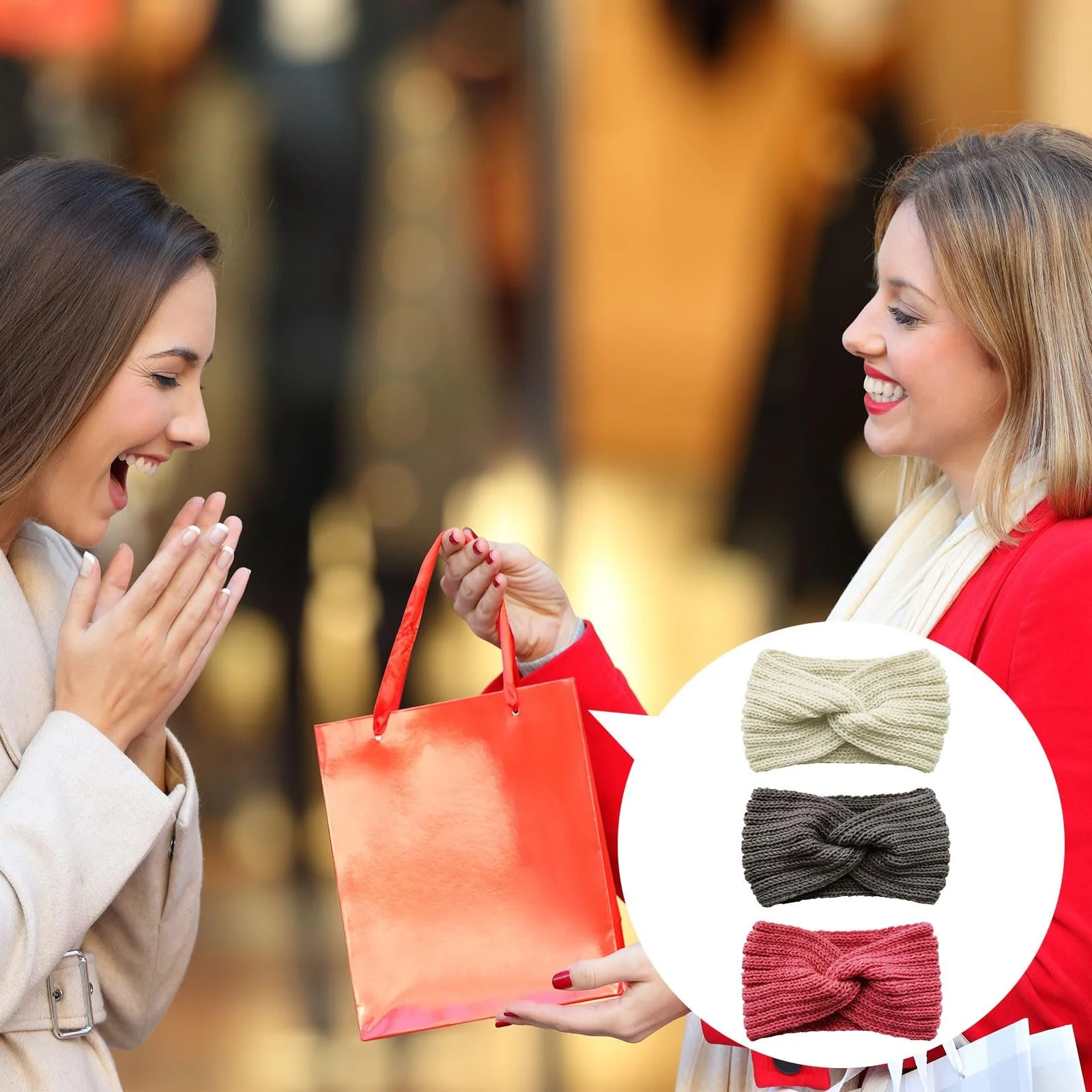 Зимова в'язана жіноча пов'язка на голову, фото №7 Зимова в'язана жіноча пов'язка на голову, фото №7