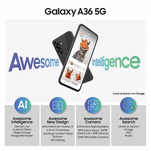 Смартфон Samsung Galaxy A36 5G 8GB RAM 256GB ROM Awesome Black ціна на synthetic.ua - Фото 1 Смартфон Samsung Galaxy A36 5G 8GB RAM 256GB ROM Awesome Black synthetic.ua - Фото 1