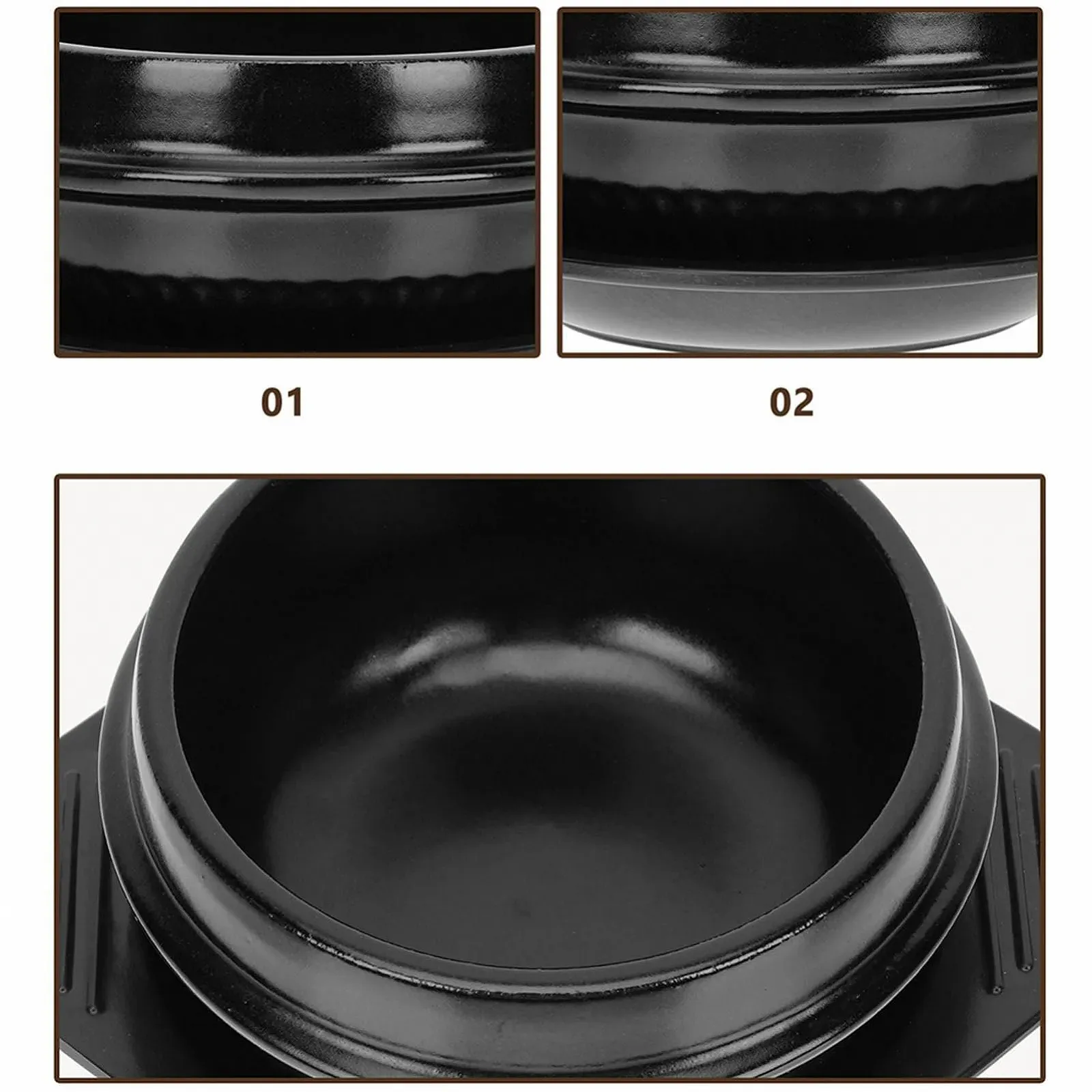 Каструля Керамічна для бібімбапу термостійка, фото №3