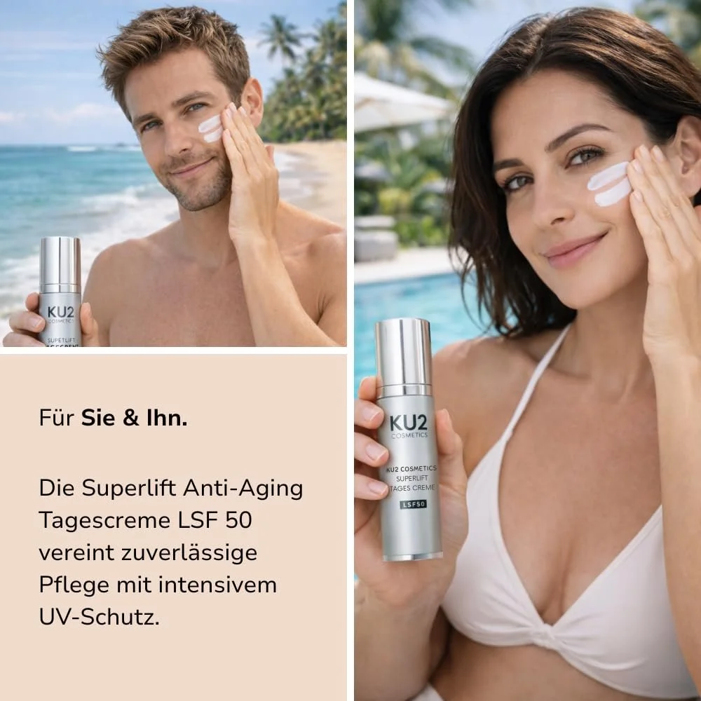 Денний крем KU2 Cosmetics Superlift Anti-Ageing SPF 50 Зволожувальний з мультигіалуроновою кислотою та вітаміном E 50 мл, фото №5 Денний крем KU2 Cosmetics Superlift Anti-Ageing SPF 50 Зволожувальний з мультигіалуроновою кислотою та вітаміном E 50 мл, фото №5