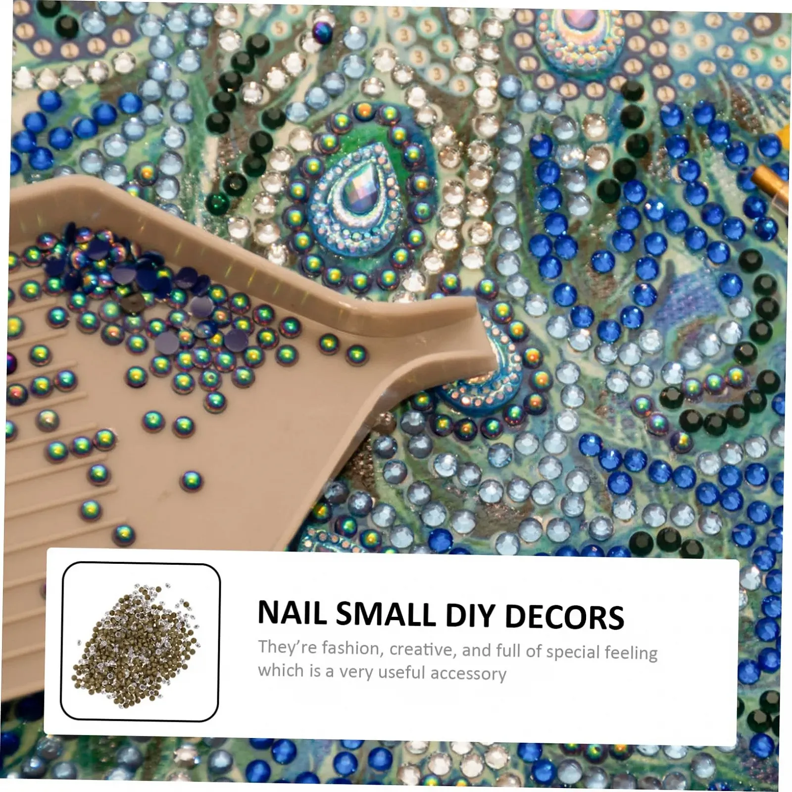 Стрази Healeved для нігтів, блискучі, плоскі, для DIY, фото №4