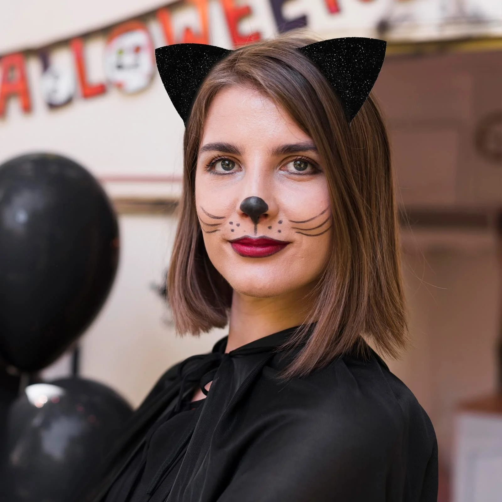 Обруч Вушка Чорного Кота для Жінок та Дівчат Блискучий, фото №6 Обруч Вушка Чорного Кота для Жінок та Дівчат Блискучий, фото №6