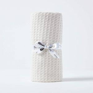 Одеяло Вафельное Homescapes Хлопок Синий 230 x 280 см, натуральный, 90 x 110 см - Фото 1