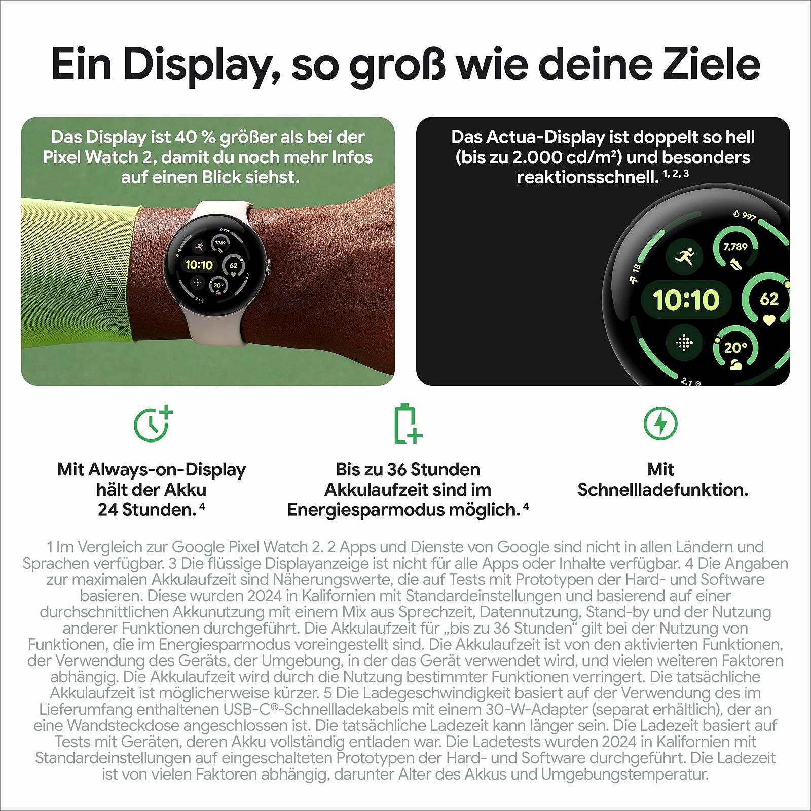 Смарт-годинник Google Pixel Watch 3 (45 мм) LTE, матовий алюмінієвий корпус кольору лісового горіха, ремінець кольору лісового горіха, фото №11
