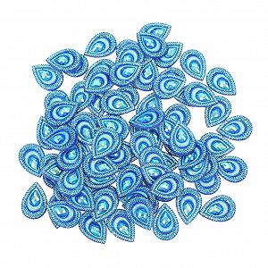 Капли Бриллиант Декоративный Разноцветный Павлин Стразы Синий - Фото 1