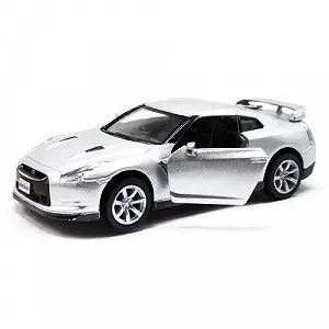 Машинка KINSMART Nissan GT-R серебристая - Фото 1