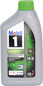 Моторное масло бензин дизель 5W-30 Mobil ESP 1л 154279 - Фото 1