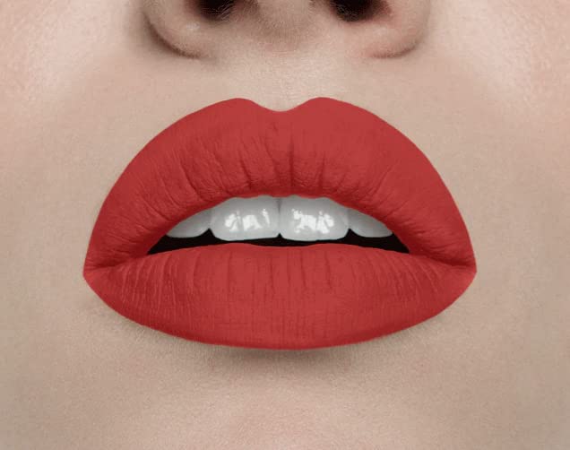 Помада Mulac Cosmetics Velvet Ink KIKKI CORAL 12 Жидкая Матовая Веганская, фото №3