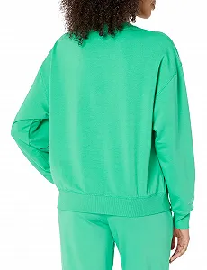 Свитшот The Drop свободного кроя с длинными рукавами, круглым вырезом и заниженной линией плеча Margot synthetic.ua - Фото 1