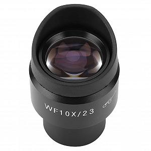 Окуляр для микроскопа WF10X/23 Широкоугольный, с широким полем зрения 30 мм, бело-черный - Фото 1