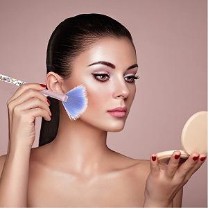 Набір кистей для макіяжу Healvian 7 шт. Пензель для рум'ян, пензель для тіней, пензель для контуру з довгою ручкою synthetic.ua - Фото 1