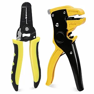 Набор инструментов Glarks 2 штуки: обжимной инструмент 7" и автоматический стриппер 6.7" AWG 10-22 - Фото 1