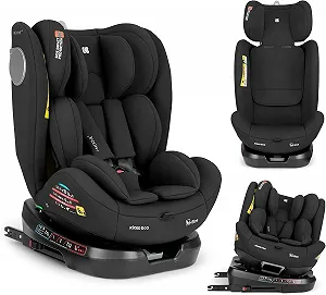 Детское автокресло KikkaBoo i-Moove 2 i-Size / 40–150 см / Поворот на 360° / Чёрный - Фото 1