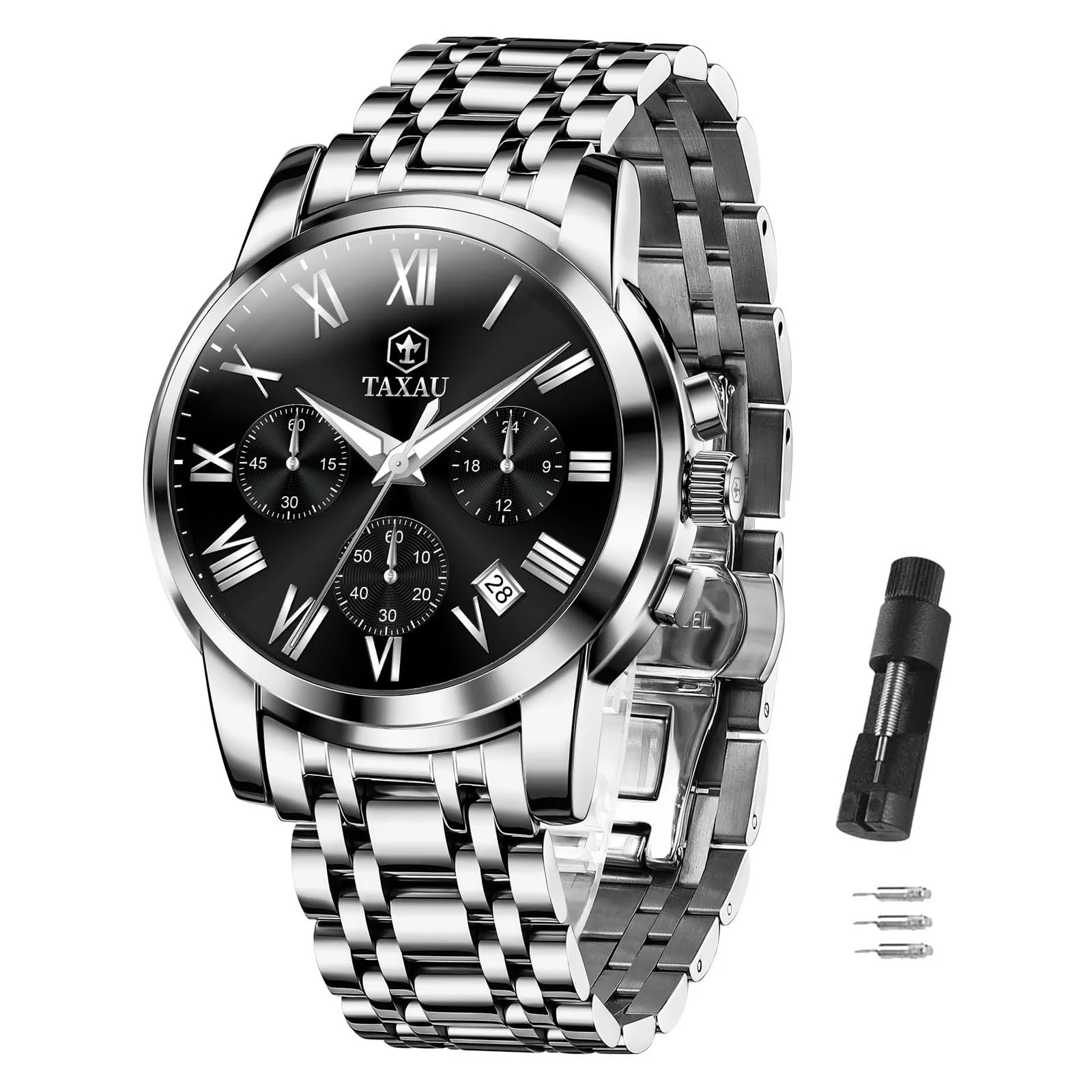 Чоловічий годинник Taxau Хронограф Аналоговий Кварцовий Водонепроникний Люмінесцентний, фото №1