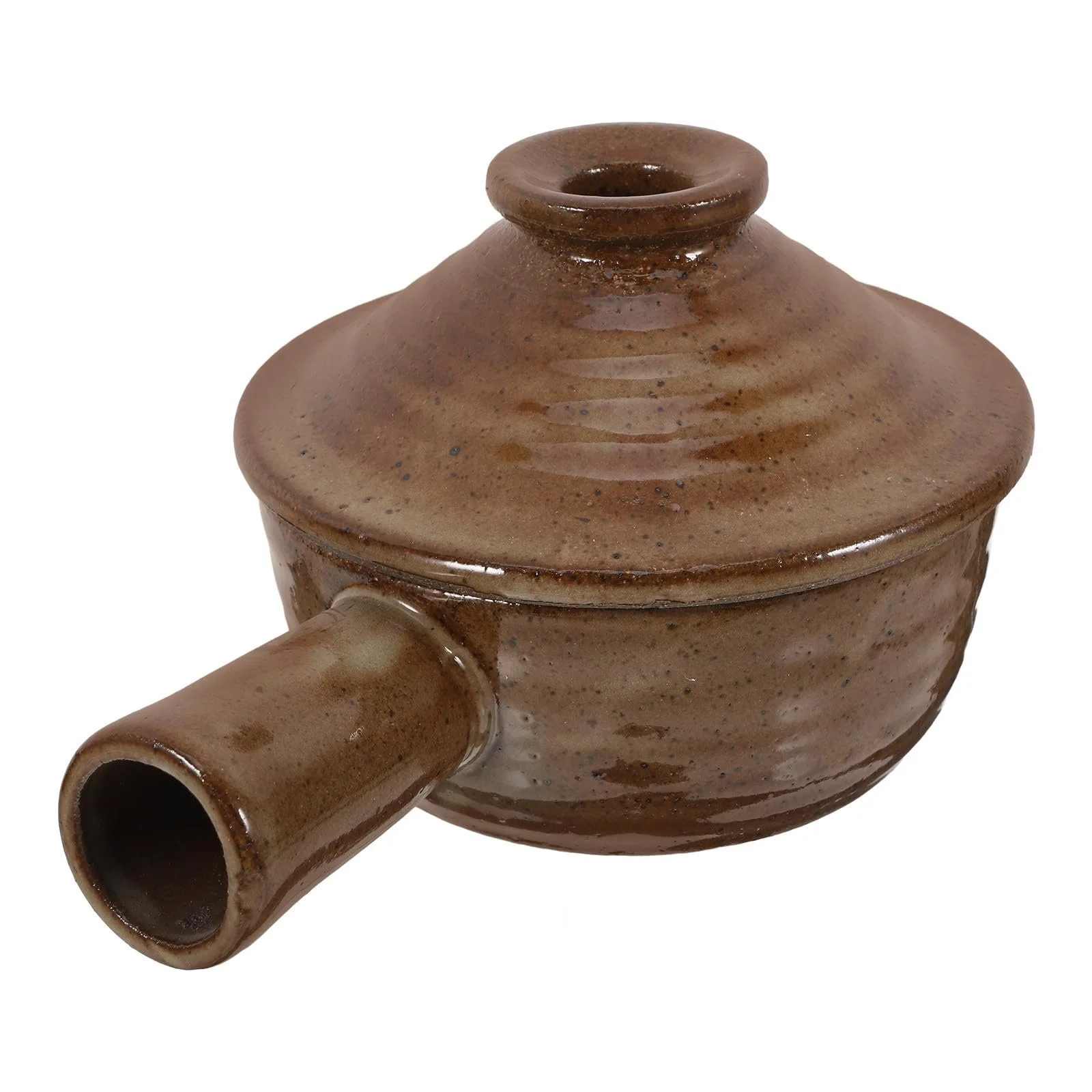 Кастрюля LALAFINA керамическая с крышкой антипригарная жаростойкая с одной ручкой для супа и запеканок для микроволновой печи, фото №1