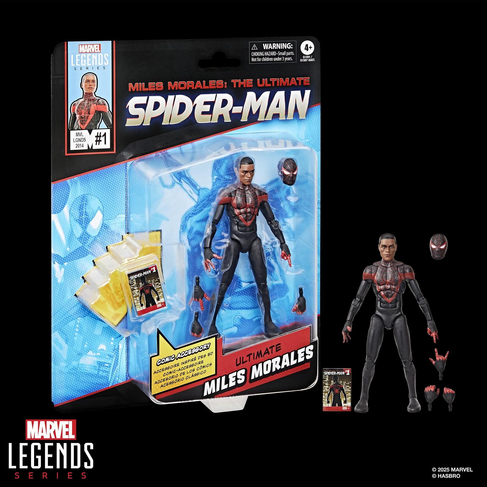 Фигурка Человек-паук Майлз Моралес Marvel Legends Series Ultimate, Черный, фото №12