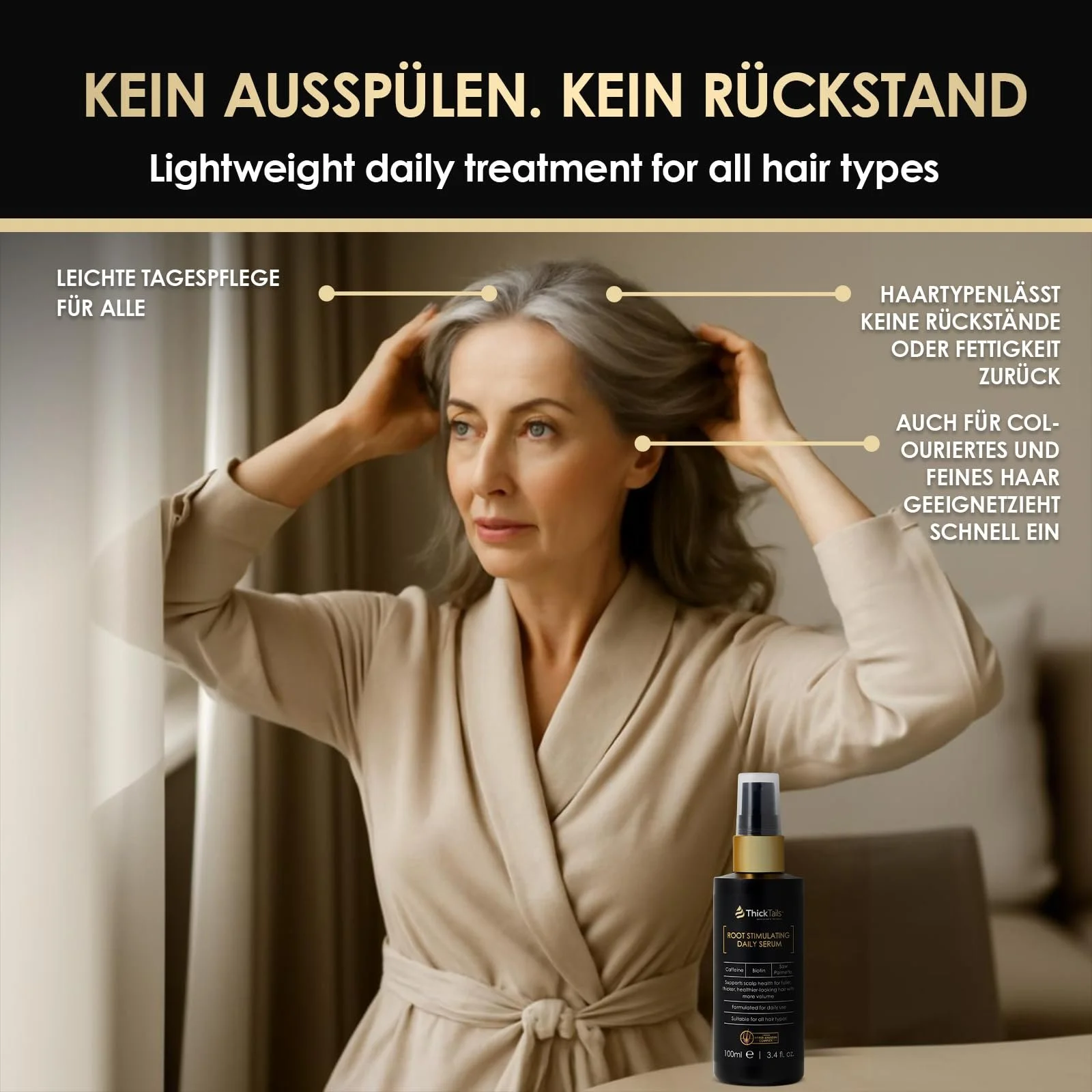 Сироватка для волосся ThickTails Root Stimulating Leave-In - 100 мл | Зміцнює, живить і відновлює, фото №5