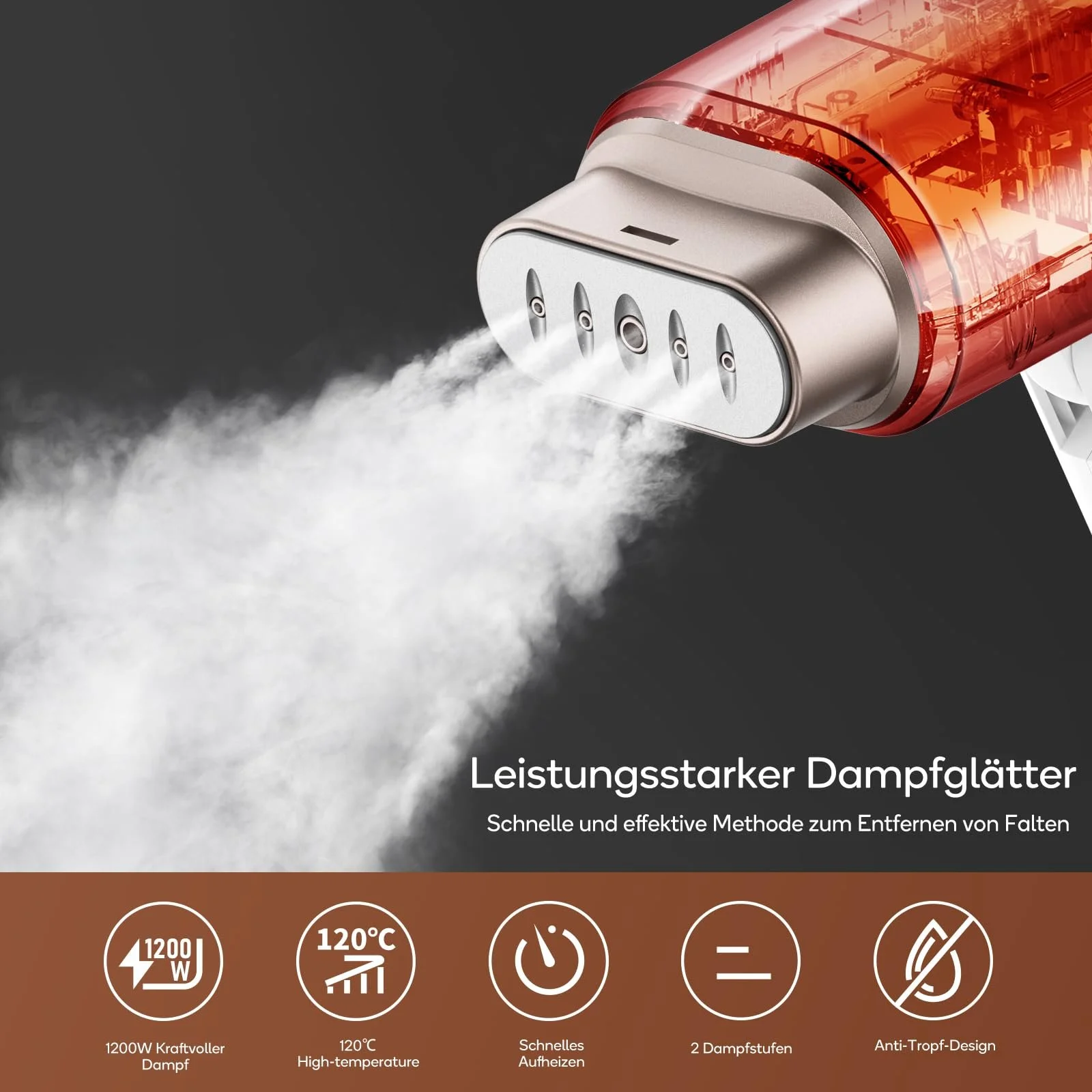 Отпариватель Newbealer 1200 Вт 180 мл Белый, фото №3