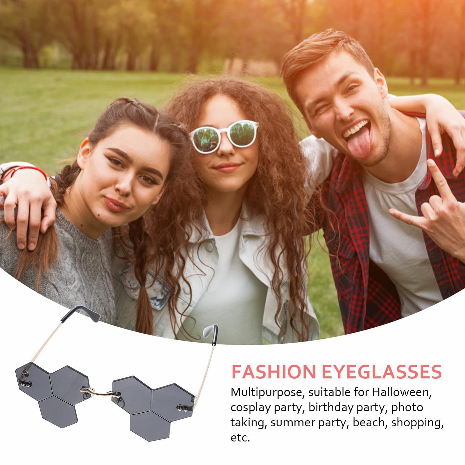 PACKOVE 4 пары многоцелевых солнцезащитных очков, большие безрамочные, фото №4