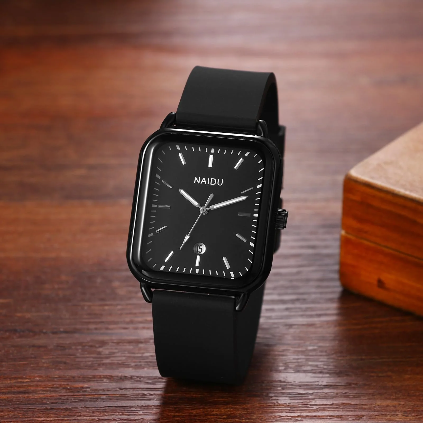 Годинник Silverora Кварцовий Аналоговий Прямокутний Силіконовий, фото №6