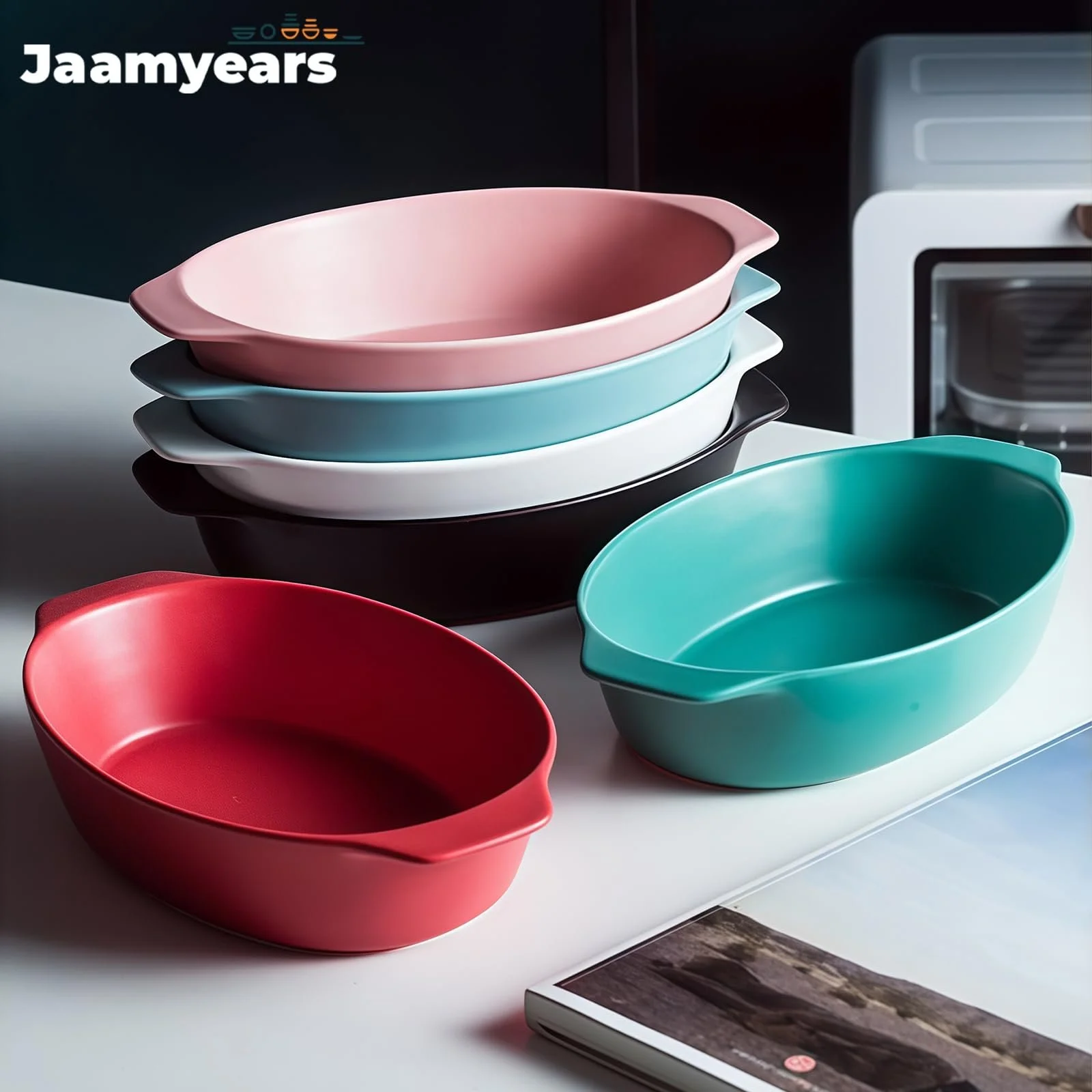 Форма для запікання 750 мл овальна керамічна, фото №6