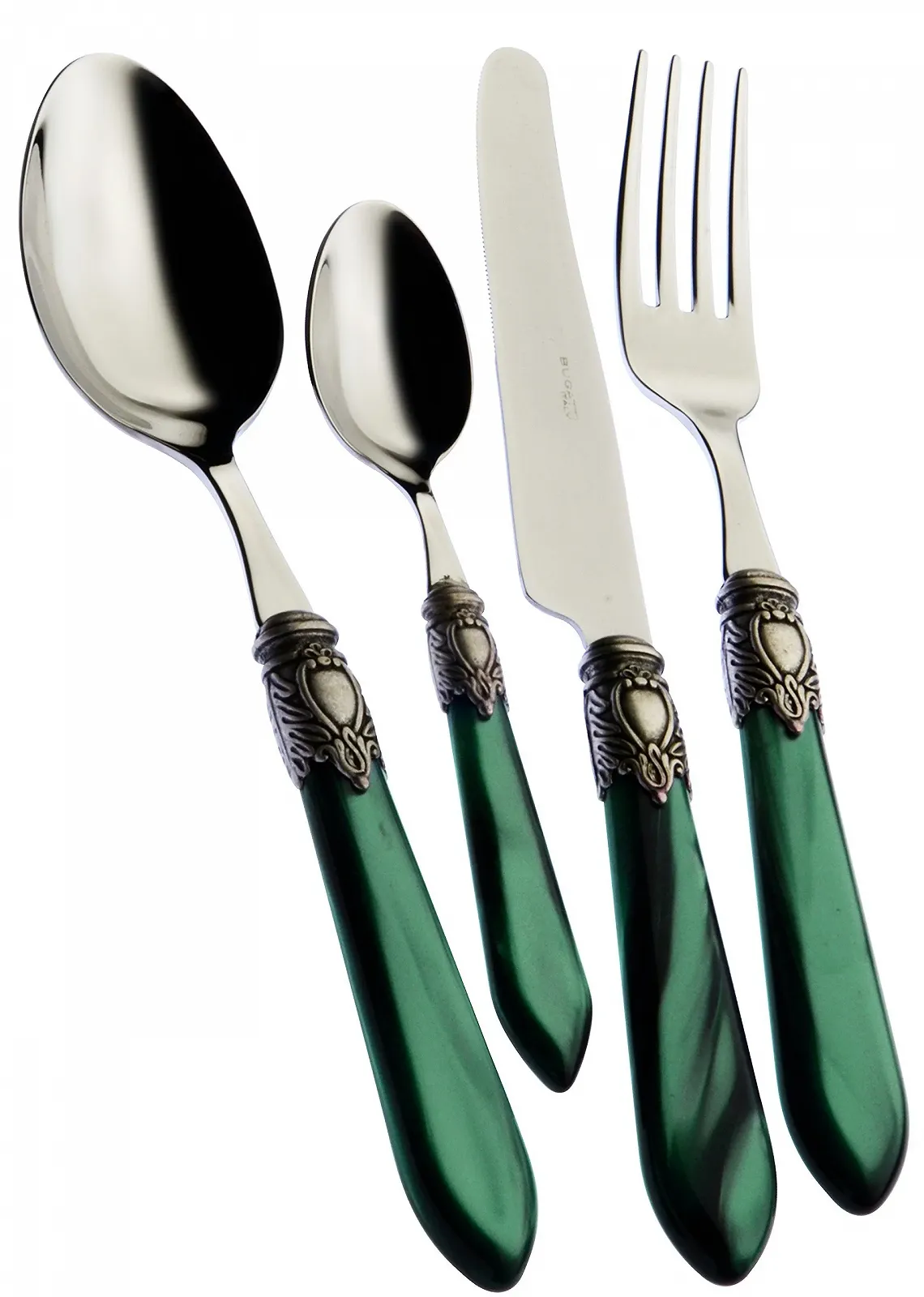Набір столових приборів Bugatti Oxford 24 шт. Зелений, фото №1 Набір столових приборів Bugatti Oxford 24 шт. Зелений, фото №1