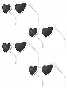 Сонцезахисні окуляри Серце Kiiwah, 4 шт, Білий - Фото 1