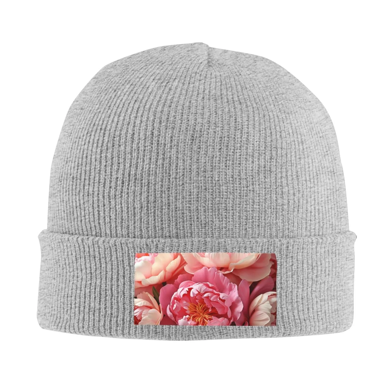 Шапка-біні для жінок тепла в'язана Квітка півонії, фото №4 Шапка-біні для жінок тепла в'язана Квітка півонії, фото №4