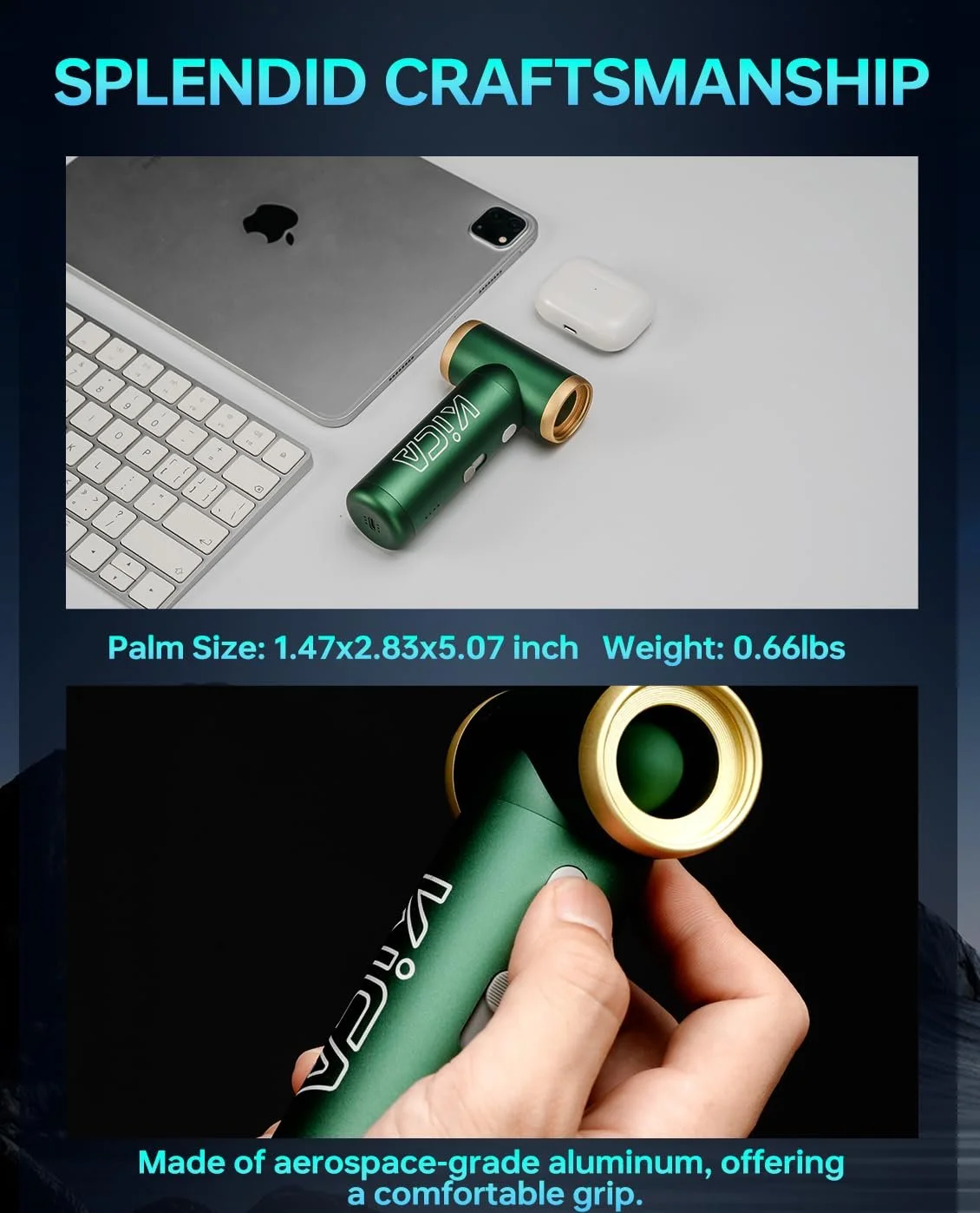 Электрическая воздуходувка KiCA Jet Fan 2S 117000 RPM 56 km/h Aluminium Alloy Jet Dry Blower, фото №5 Электрическая воздуходувка KiCA Jet Fan 2S 117000 RPM 56 km/h Aluminium Alloy Jet Dry Blower, фото №5