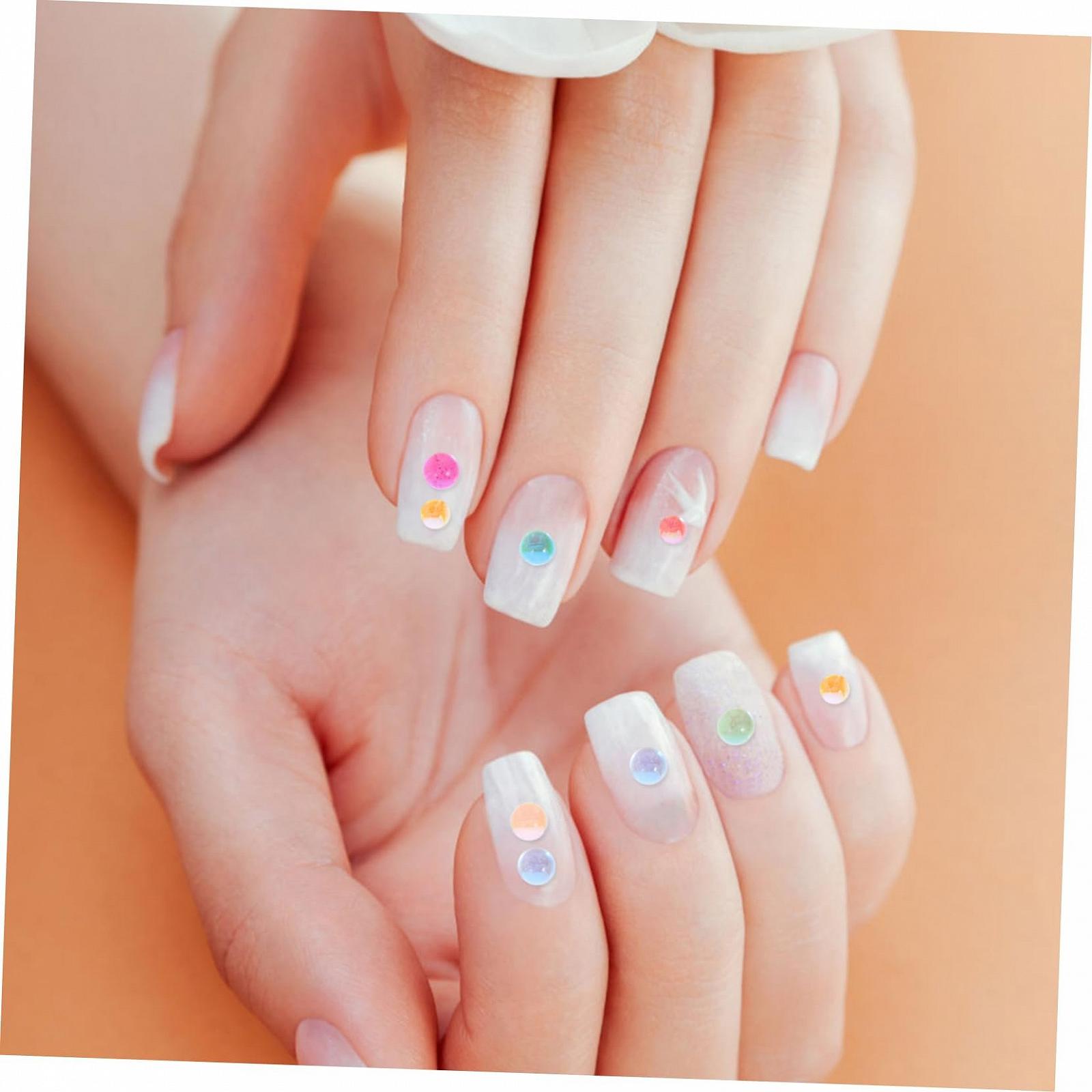 Намистини для нігтів скляні Різнокольорові та стрази для творчого дизайну нігтів, фото №7