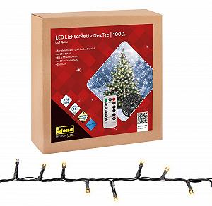 Гирлянда Idena LED 1000 LED теплый белый, 35 м - Фото 1