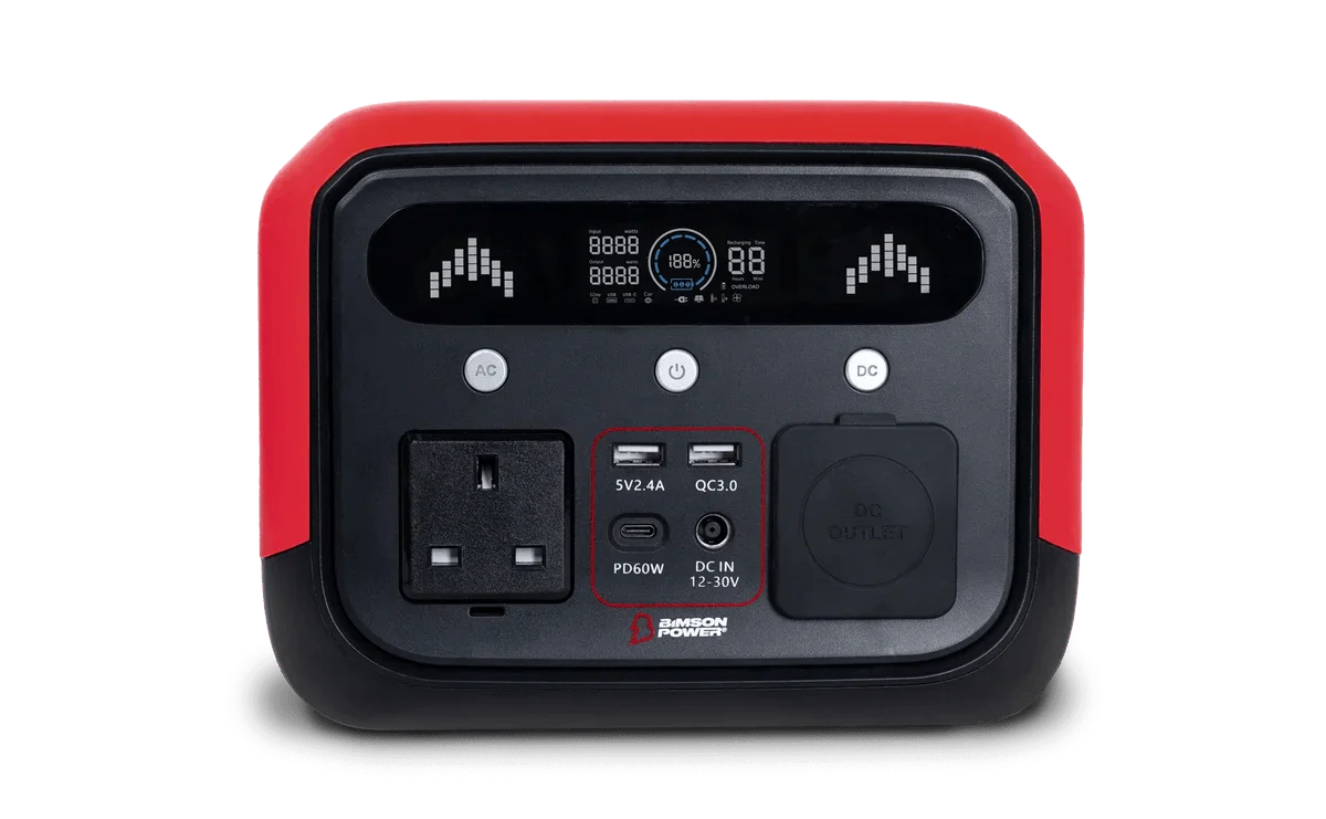 Зарядна станція Bimson Power BP330PPS 600 Вт / 330 Вт / 275 Вт*год / Чиста синусоїда, фото №2 Зарядна станція Bimson Power BP330PPS 600 Вт / 330 Вт / 275 Вт*год / Чиста синусоїда, фото №2