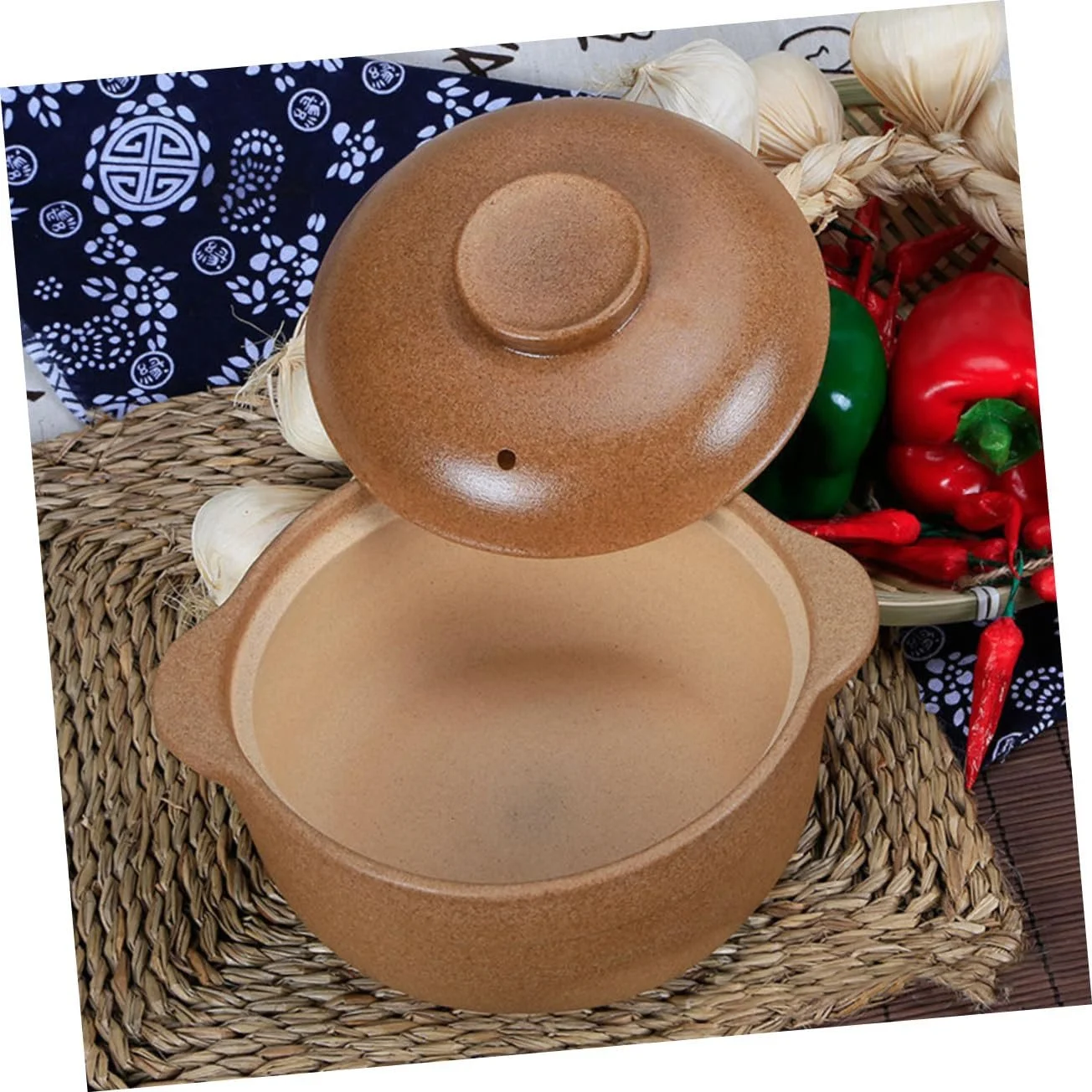 Каструля для запікання OUNONA керамічна з кришкою Non-stick, фото №2