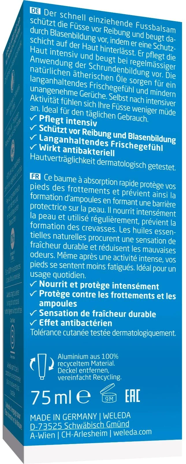 Органический бальзам для ног WELEDA, 75 мл, фото №2