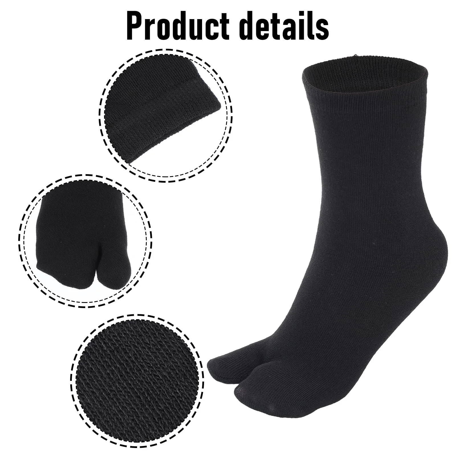 Шкарпетки TIESOME для в'єтнамок 4 пари, низькі, фото №3