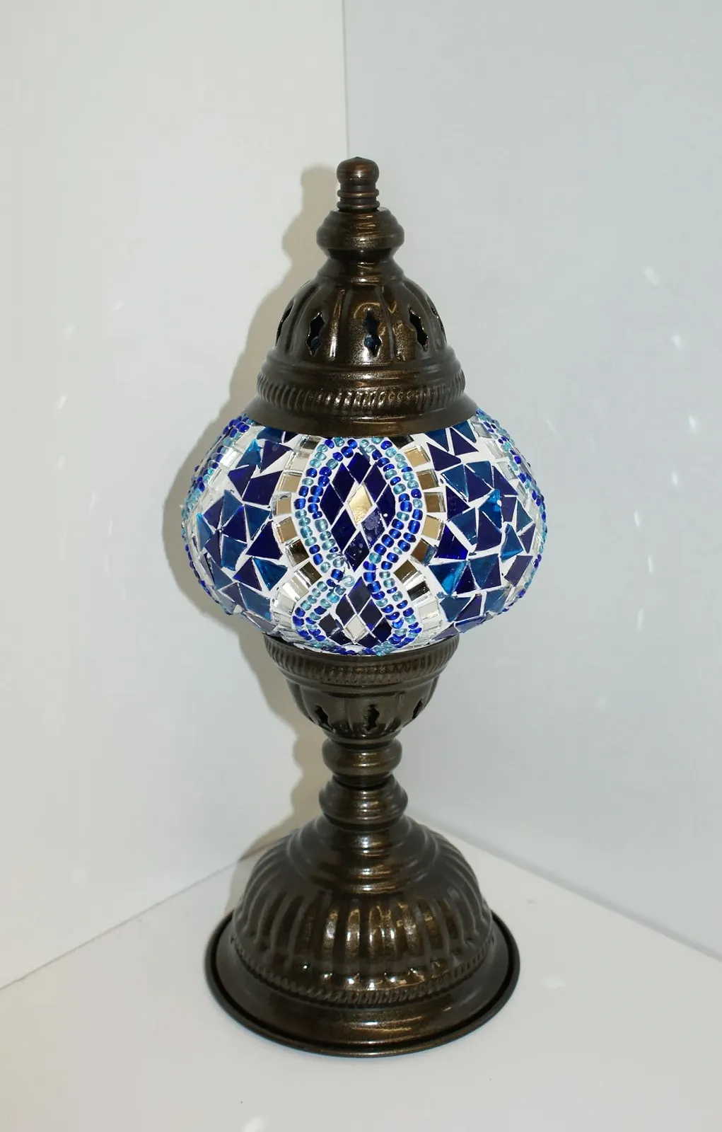 Настільна лампа Samarkand Lights M Мозаїчна Східна Синя, фото №4