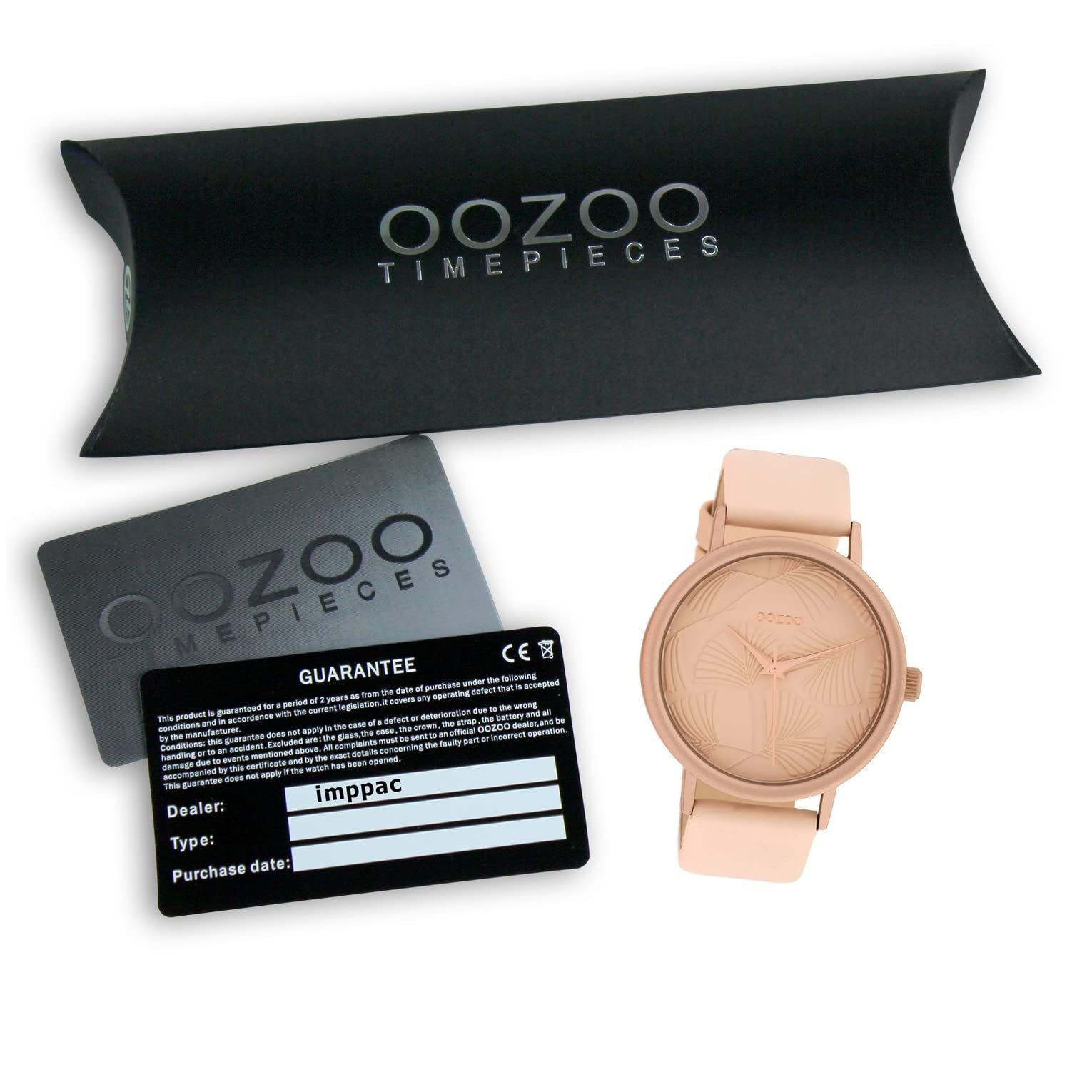 Женские часы Oozoo Кожаный ремешок 42 мм Colours of Oozoo Циферблат Ginkgo Leaf Однотонный Розовый Серый C10390, Розово-розовый, Ремешок., фото №5 Женские часы Oozoo Кожаный ремешок 42 мм Colours of Oozoo Циферблат Ginkgo Leaf Однотонный Розовый Серый C10390, Розово-розовый, Ремешок., фото №5