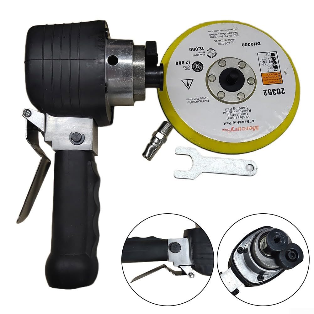Пневматический полировщик YUANGANG Air Die Grinder Mini Pneumatic Angle Grinder с полировальными дисками для полировки и шлифовки, фото №4