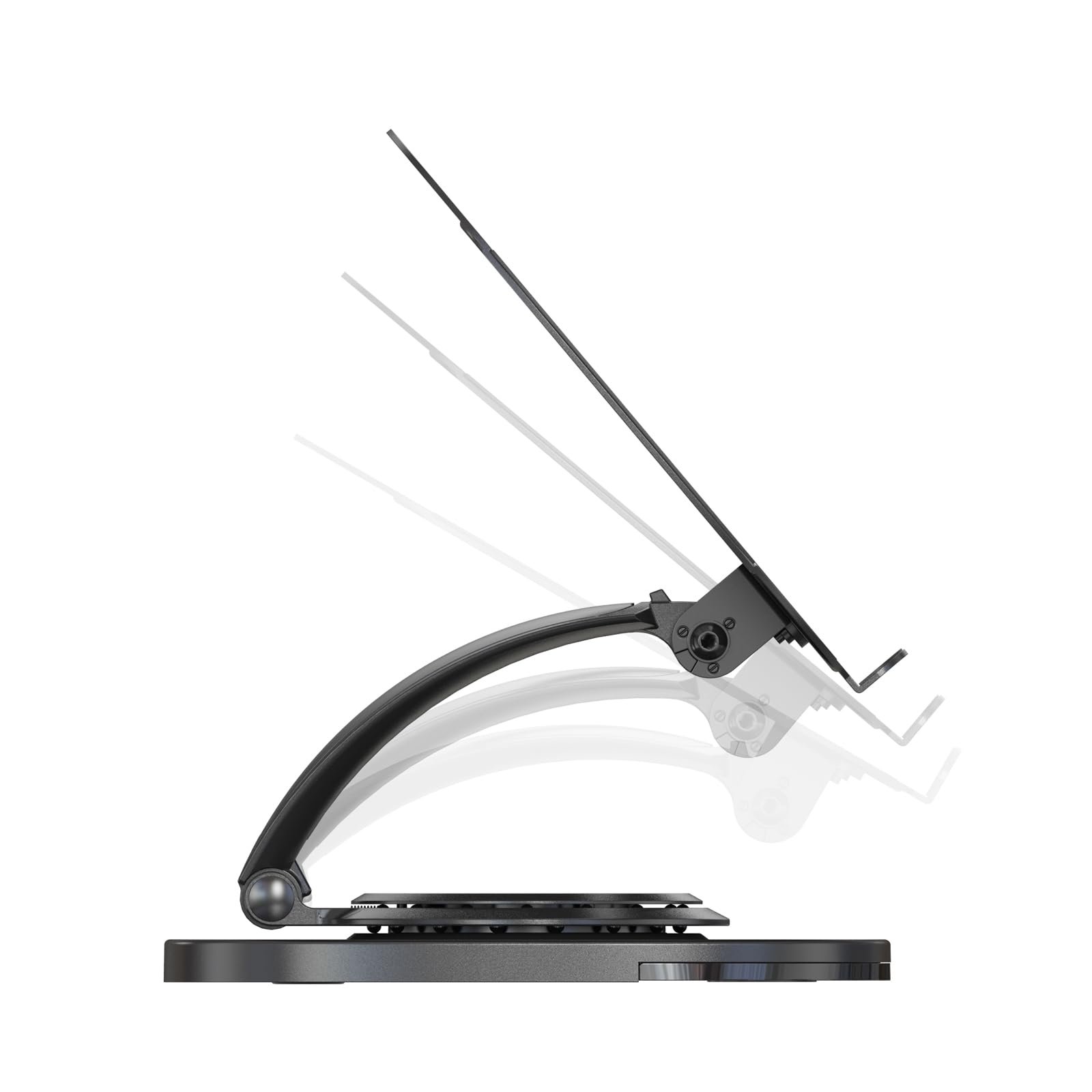 Подставка для ноутбука SVITA IKSAN, регулируемая по высоте, настольная подставка с наклоном для ноутбуков, алюминий, черный, фото №3