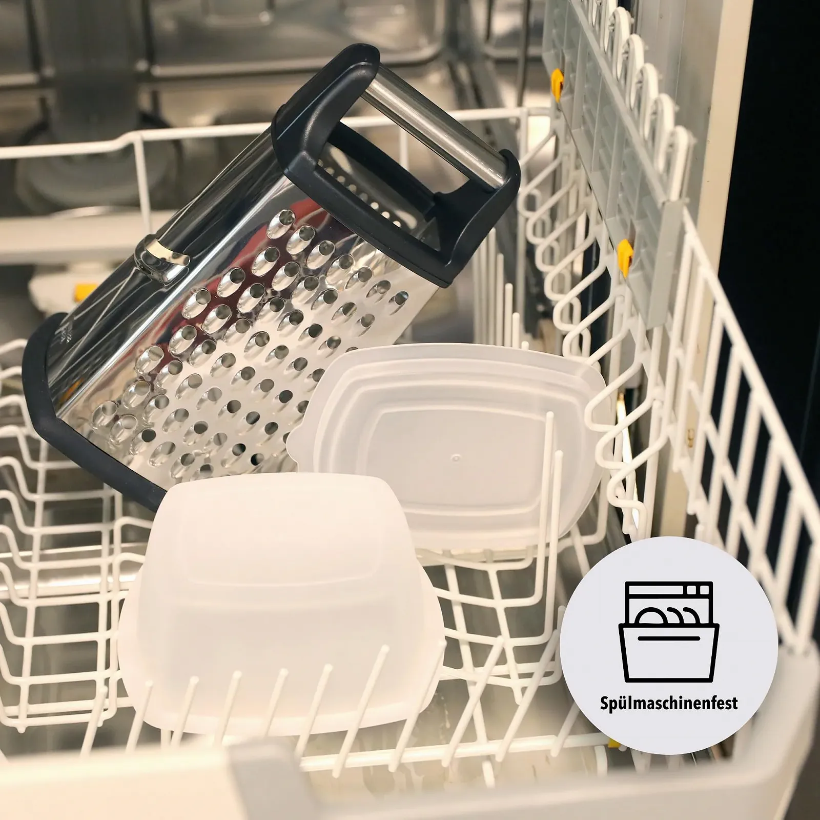 Тертка з контейнером 4-стороння нержавіюча сталь Квадратна, фото №7