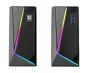 Акустична система 2.0 Defender Solar 3 10 Вт BT/Light USB - Фото 1
