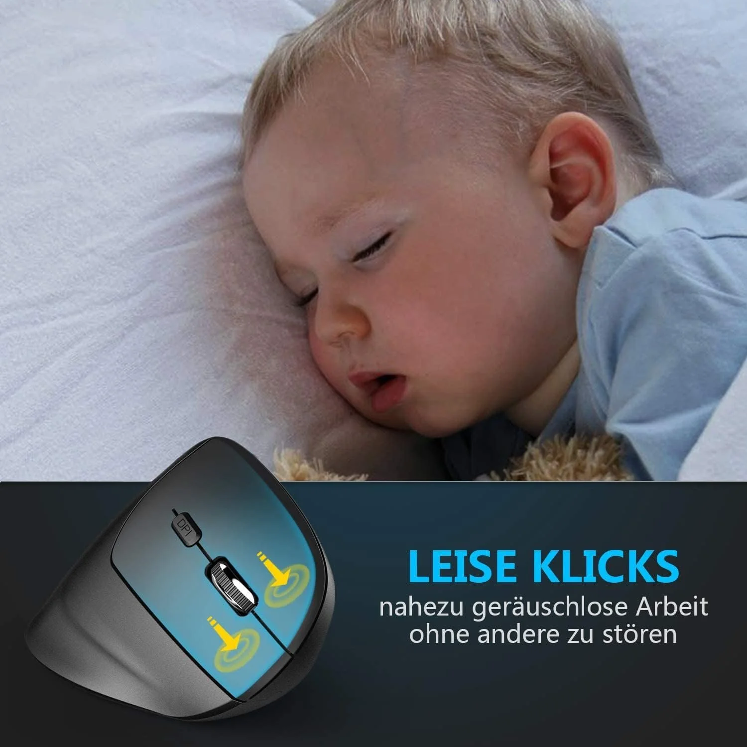 Мышь iClever Беспроводная 2.4G Беспроводная Вертикальная Эргономичная 6 кнопок, 1000/1600/2000/2400 DPI Черный, фото №6 Мышь iClever Беспроводная 2.4G Беспроводная Вертикальная Эргономичная 6 кнопок, 1000/1600/2000/2400 DPI Черный, фото №6