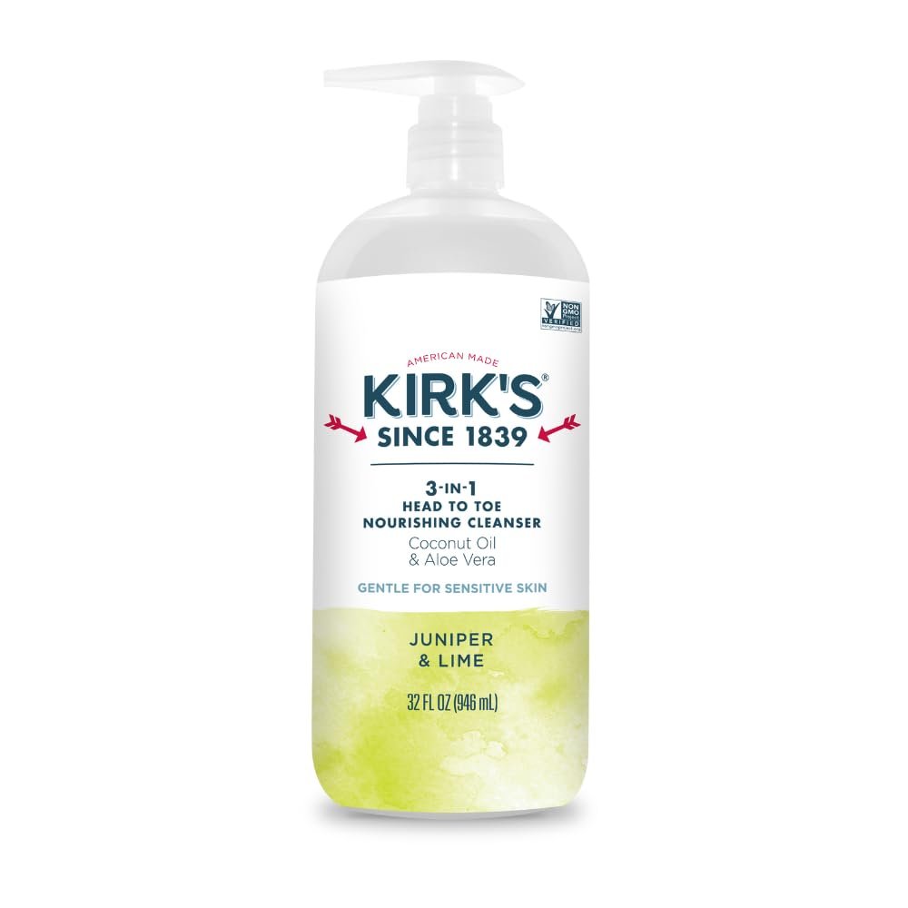 Живильний очищувальний засіб 3-в-1 Kirk's Head to Toe Juniper & Lime 32 fl oz (1 шт), фото №1
