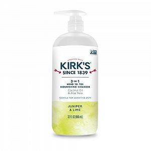 Живильний очищувальний засіб 3-в-1 Kirk's Head to Toe Juniper & Lime 32 fl oz (1 шт) - Фото 1