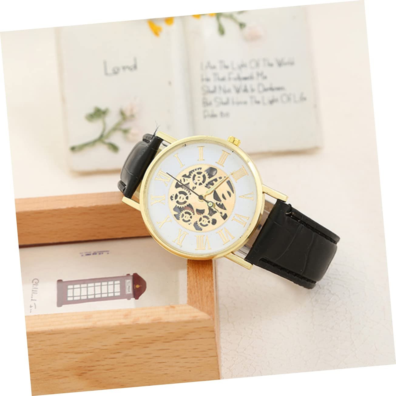 Часы LIFKOME Ремешок Серебряный Скелетон Белый, фото №4