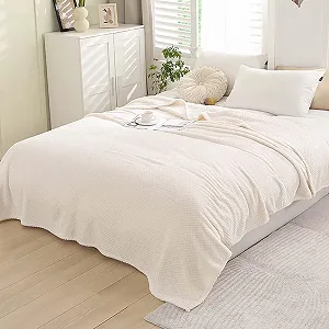 Одеяло для дивана Фланелевое Бежевый, 150 x 200 см synthetic.ua - Фото 1