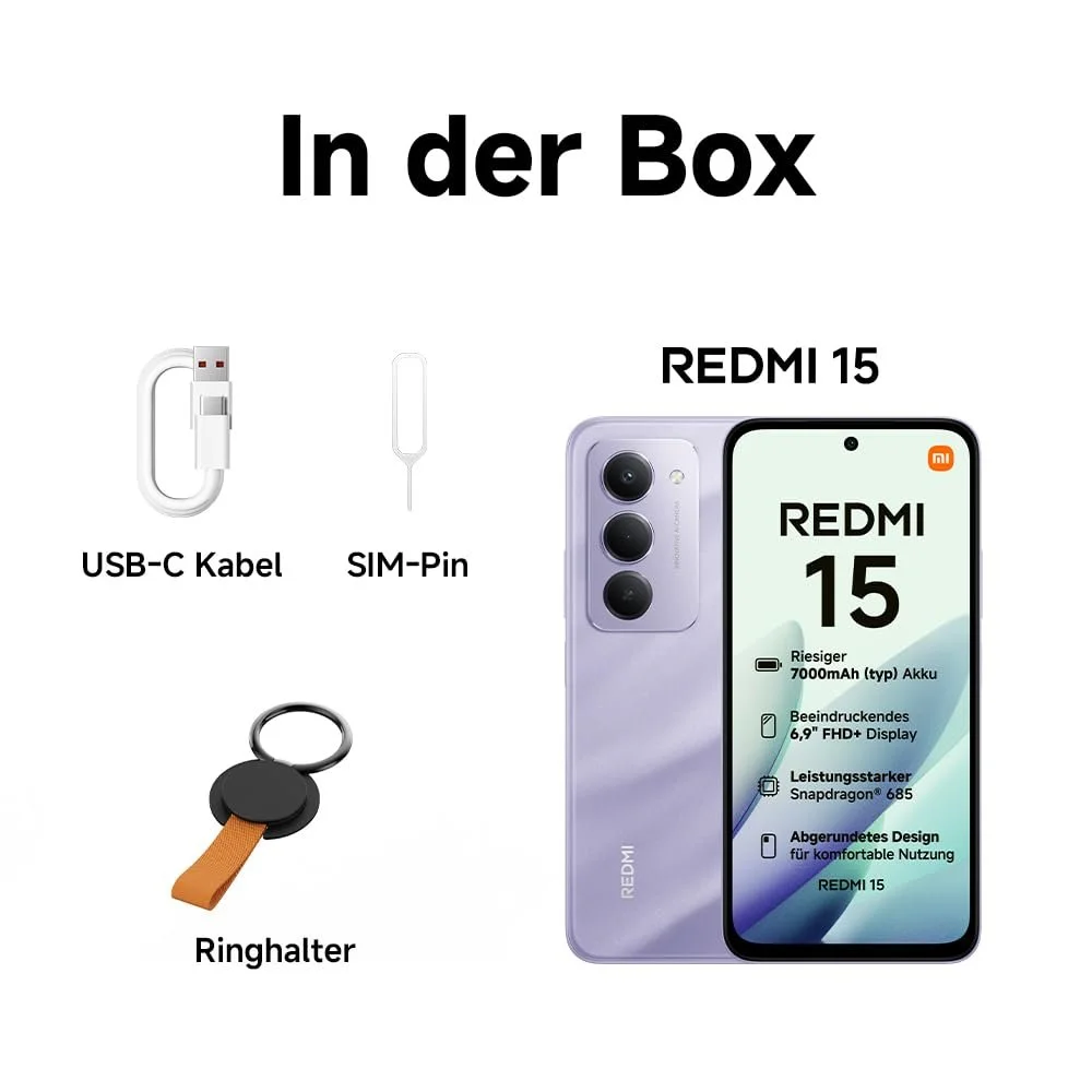 Смартфон XIAOMI Redmi 15 8 + 256 ГБ 6.9" FHD+ 144 Гц Snapdragon 685 50 МП 7000 мАч Черная полночь, фото №4 Смартфон XIAOMI Redmi 15 8 + 256 ГБ 6.9" FHD+ 144 Гц Snapdragon 685 50 МП 7000 мАч Черная полночь, фото №4