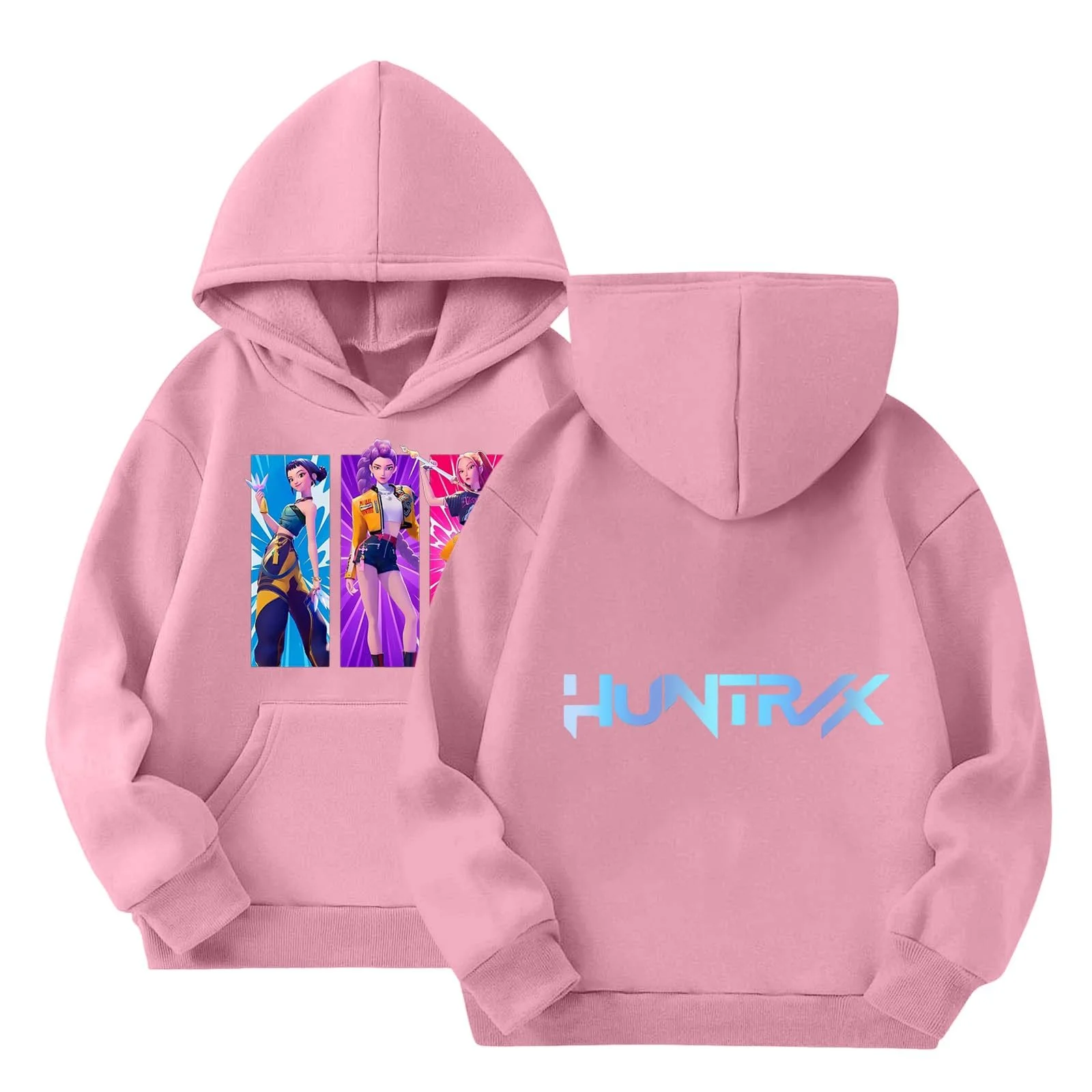 Толстовка с капюшоном с аниме-принтом Детский свитшот для девочек Худи для мальчиков Девичья уличная одежда, фото №1