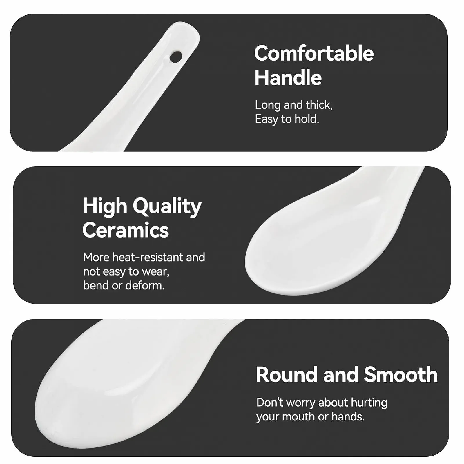 Ложки для супу 8 шт, Керамічні китайські для супу, фото №6